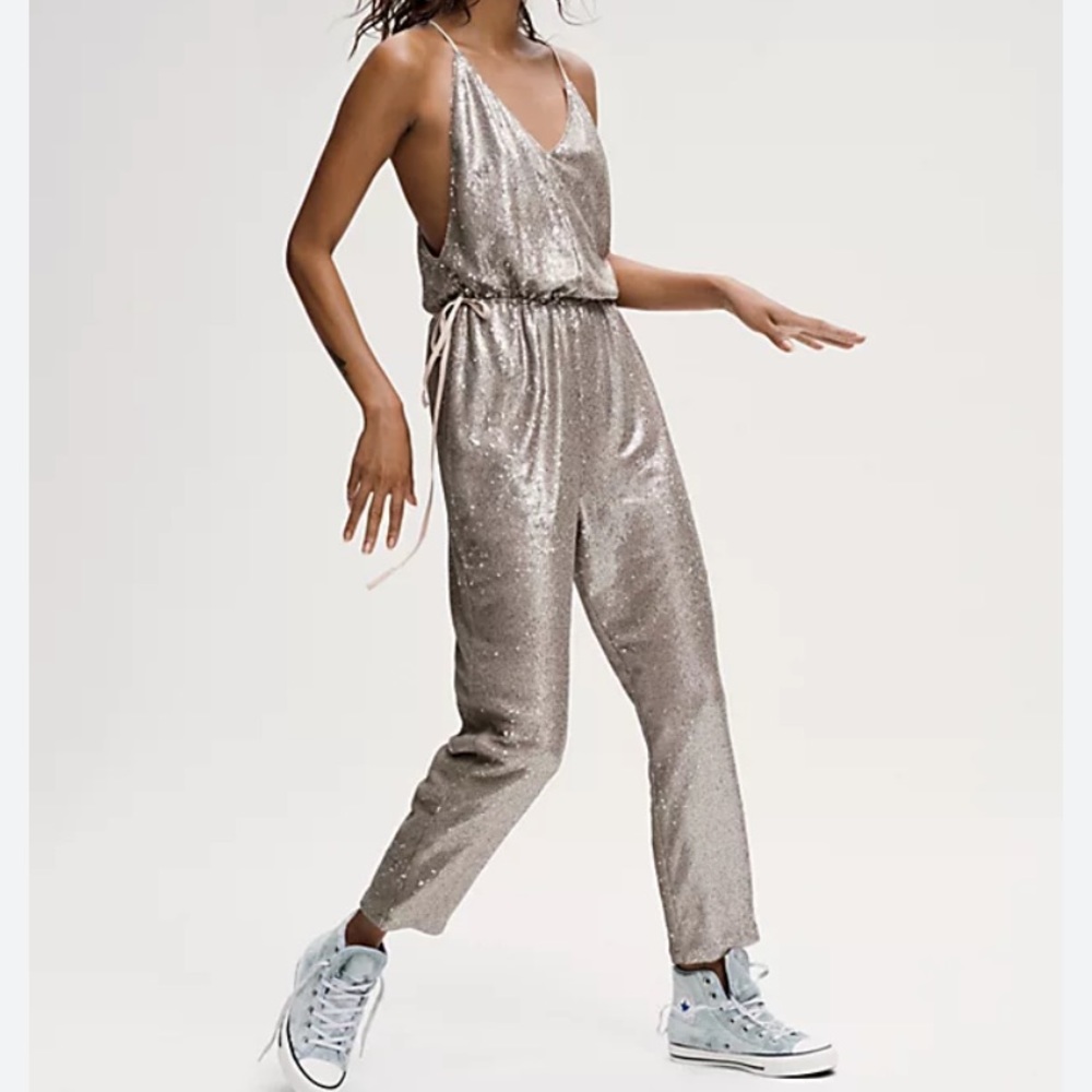 Free People Sequin Jumpsuit
